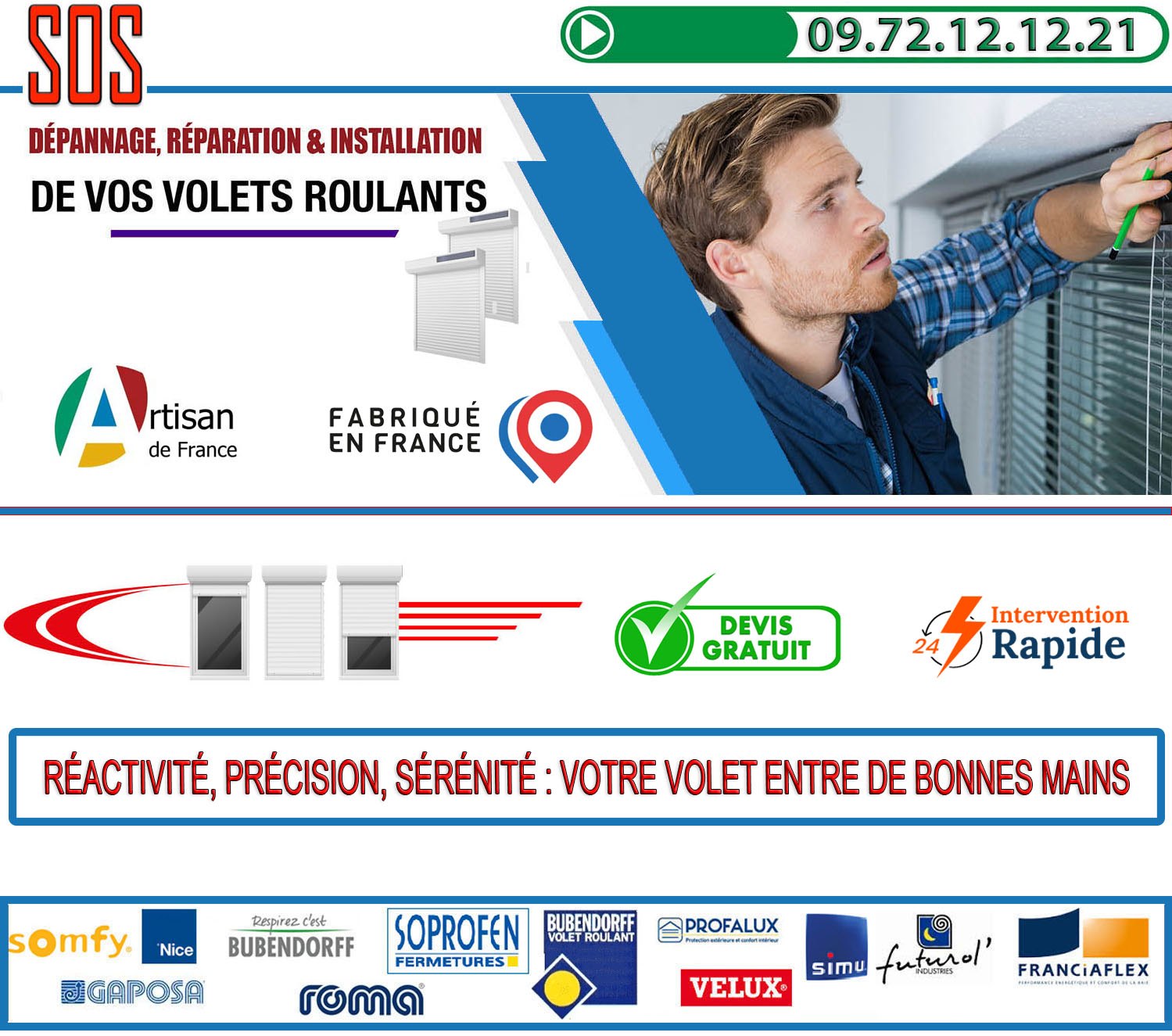 Depannage volet roulant Sannois